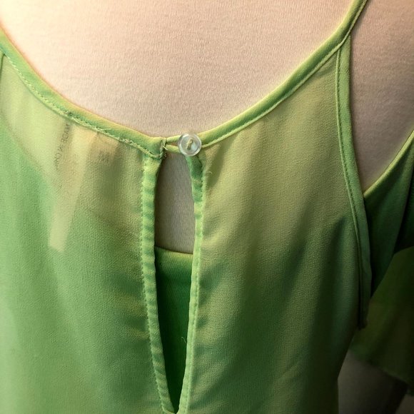Green Fringe Tank Top | Boho Chic | Festival Ready | Size M - Picture 6 of 14